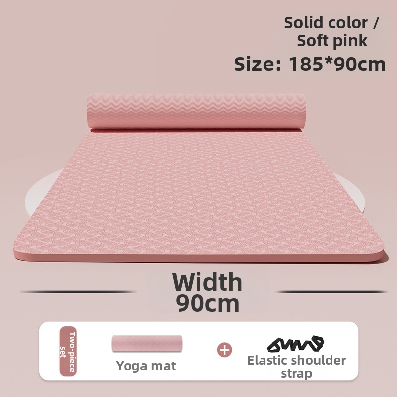 Zhenle tüdrukute kodujoogamatt, laiendatud 90 cm, libisemiskindel treeningmatt, tantsutreeningu põrandamatt, lööke neelav heliisolatsioonimatt