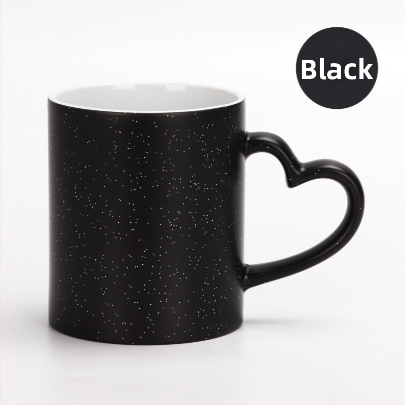 Soojusülekande tass isikupärastatud loominguline trükkimine fotograafiline pilt südame kruus armastus jäätunud värvimuutus kinketass