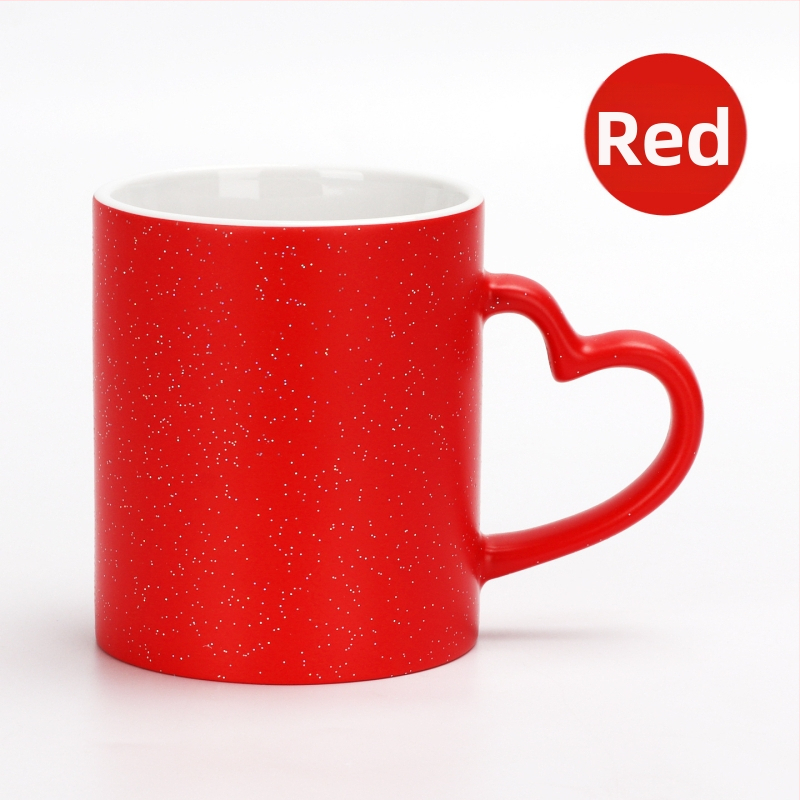 Soojusülekande tass isikupärastatud loominguline trükkimine fotograafiline pilt südame kruus armastus jäätunud värvimuutus kinketass