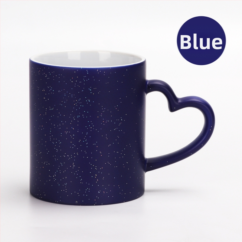 Soojusülekande tass isikupärastatud loominguline trükkimine fotograafiline pilt südame kruus armastus jäätunud värvimuutus kinketass