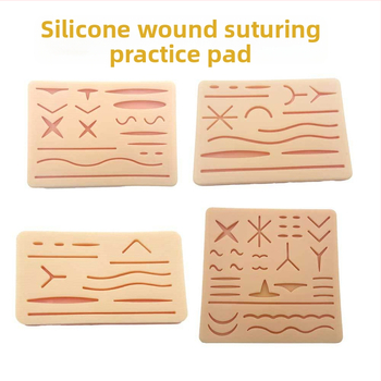 Mitme haava õmbluse harjutusmoodul silikoonist nahakirurgia meditsiinitudengitele simuleeritud haava õmbluse puhastamise treeningvahend