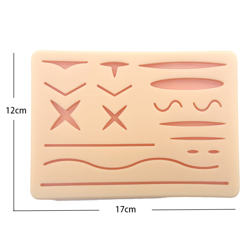 Mitme haava õmbluse harjutusmoodul silikoonist nahakirurgia meditsiinitudengitele simuleeritud haava õmbluse puhastamise treeningvahend