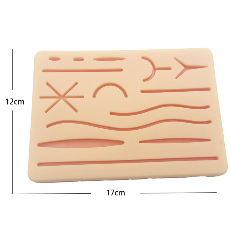 Mitme haava õmbluse harjutusmoodul silikoonist nahakirurgia meditsiinitudengitele simuleeritud haava õmbluse puhastamise treeningvahend