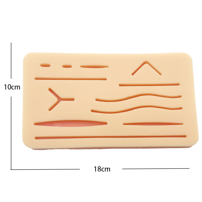 Mitme haava õmbluse harjutusmoodul silikoonist nahakirurgia meditsiinitudengitele simuleeritud haava õmbluse puhastamise treeningvahend