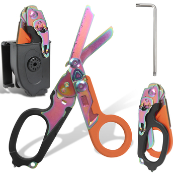 Πολυλειτουργικό ψαλίδι Raptor 6 σε 1 με κουτί αποθήκευσης K-θήκη, διάσωση έκτακτης ανάγκης, εύθραυστο παράθυρο αυτοκινήτου, πτυσσόμενο, εύκολο στη μεταφορά