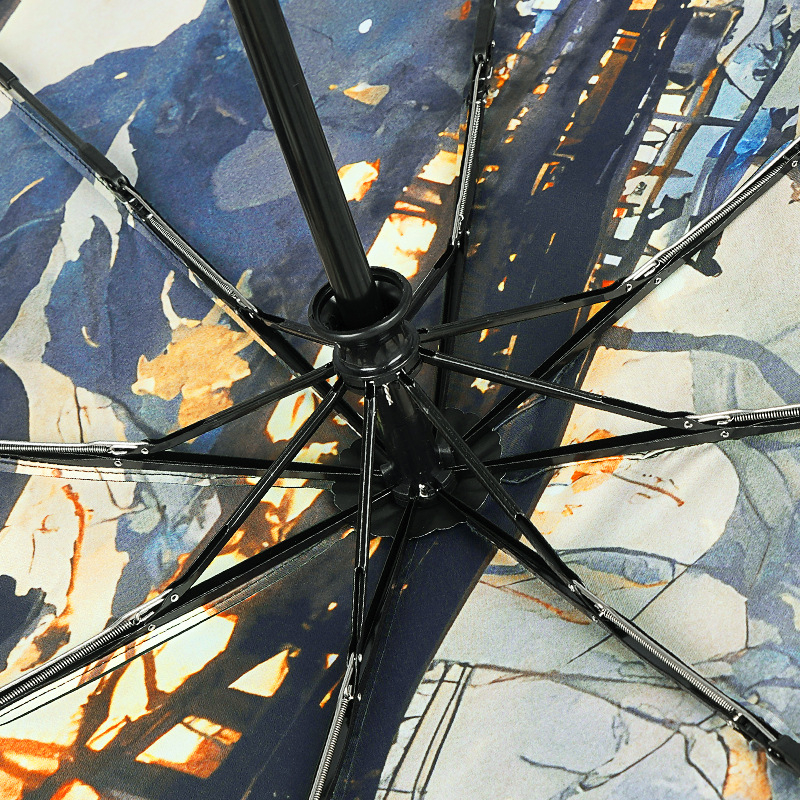 Japoniško stiliaus skėtis, literatūrinis skėtis, mažas, šviežias vinilo, retro stiliaus, sulankstomas, lengvas, nešiojamas studentų skėtis, automatinis, 70 % nuolaida saulės skėčiui