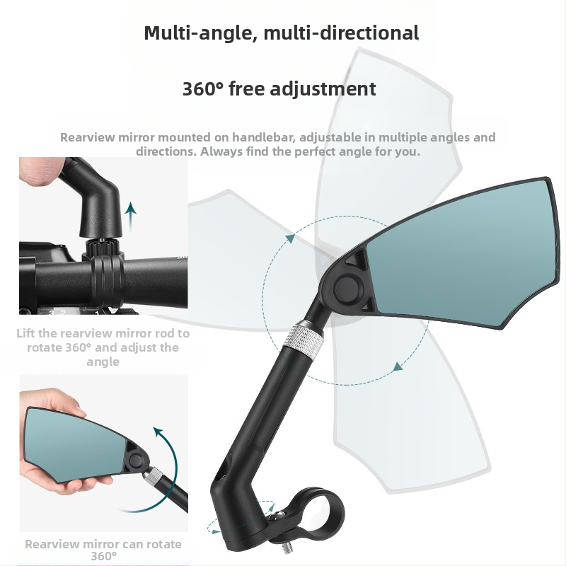 FEAKBIKE 360-градусов въртящ се телескопичен рефлектор за велосипеди, взривоустойчив рефлектор с висока разделителна способност