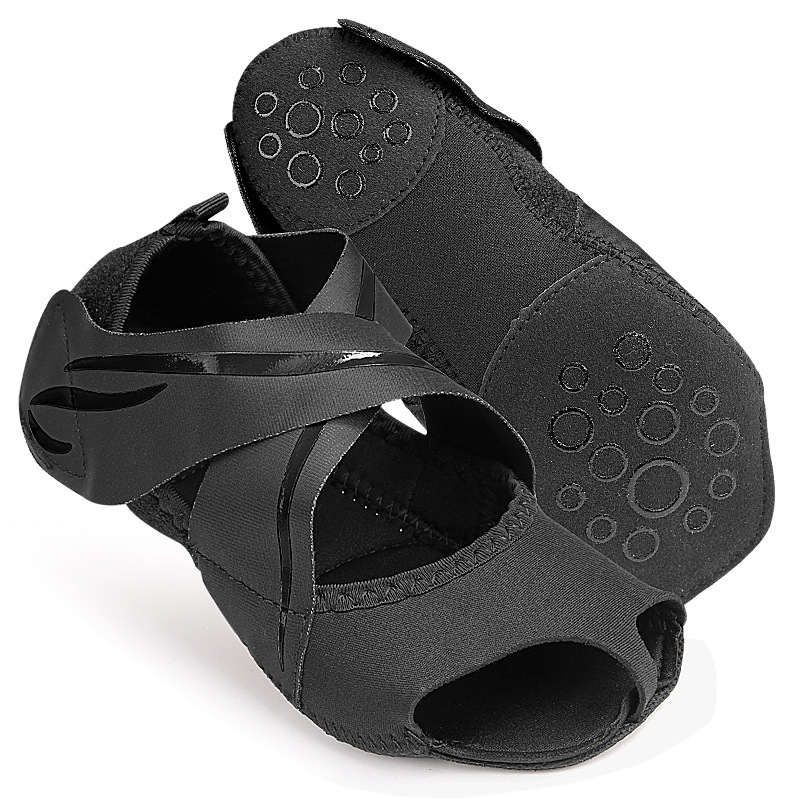 Pehme tallaga joogajalatsid siseruumidesse, Pilatese jaoks, avatud ninaosaga, laia reguleeritava rihmaga, silikoonist libisemisvastase spordijoogajalatsid