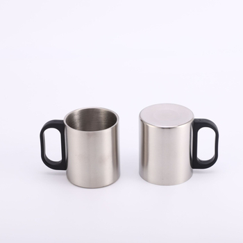Piiriülene 304 roostevabast terasest minikruus kaane käepidemega, multifunktsionaalne tilgakindel tass, hulgimüük