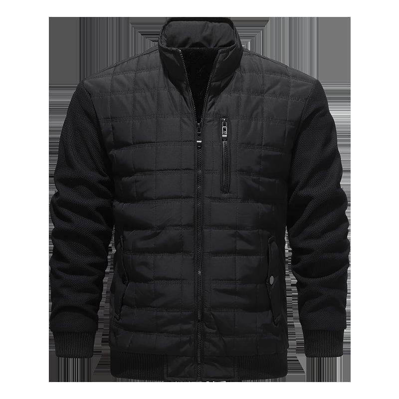 Férfi őszi-téli, szélálló, határokon átnyúló téli [steppelt], négyzet alakú, steppelt baseballgalléros dzseki, új, üzleti, szélálló, szabadidős külső viseletre.