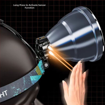 Little Savage multifunktsionaalne laetav kalastustuli õues kasutamiseks, pea külge kinnitatav kaasaskantav mägironimiseks mõeldud tugeva valgusega avariitulelatern