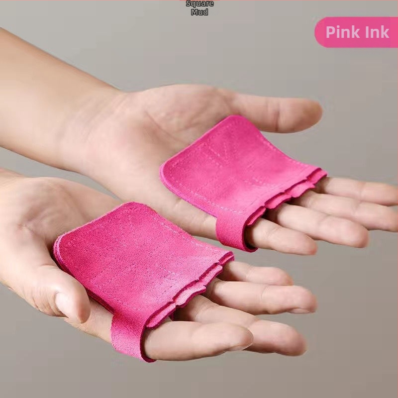 Mănuși de fitness cu bandă elastică specială, din piele de vacă, anti-cocon, pentru bărbați și femei, cu protecție pătrată pentru palme