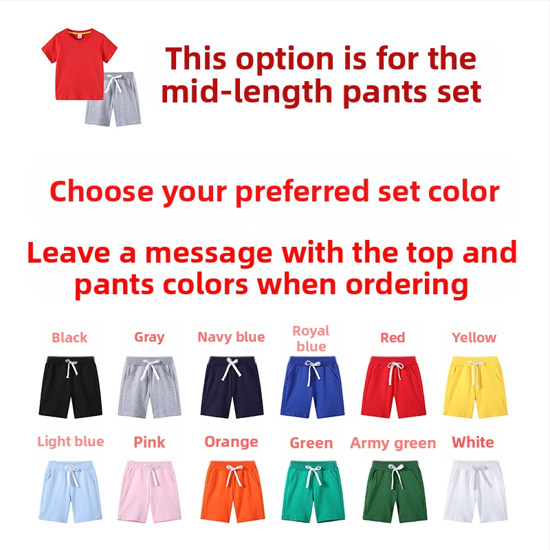 Gyerek fiú póló nyári új félujjú gyermekruházat diákoknak koreai pamut lányok rövid ujjú nadrág kétrészes öltöny