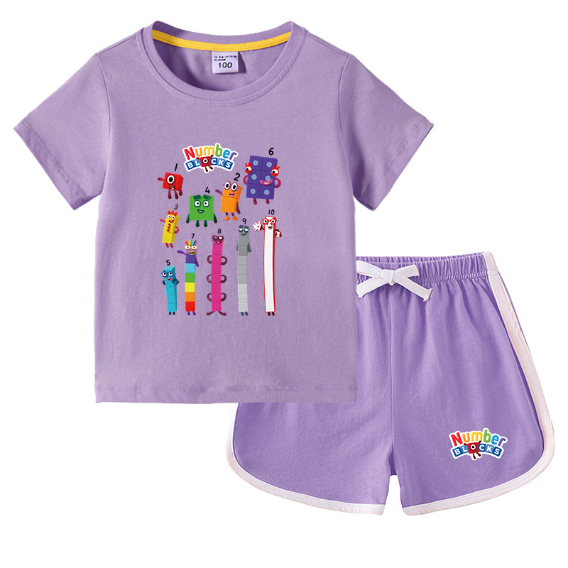 Gyerek fiú póló nyári új félujjú gyermekruházat diákoknak koreai pamut lányok rövid ujjú nadrág kétrészes öltöny