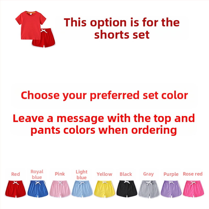 Gyerek fiú póló nyári új félujjú gyermekruházat diákoknak koreai pamut lányok rövid ujjú nadrág kétrészes öltöny