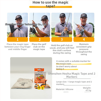 Νέα αυτοκόλλητα μαγείας γκολφ Merlot, έλεγχος, αυτοκόλλητα λαβής μπαστουνιού, εξάλειψη λαβής, μείωση τριβής, διορθωτής λαβής