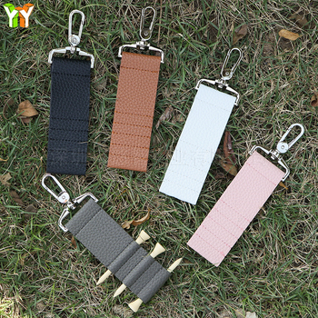 Határokon átnyúló, népszerű golf körömtároló bőrtok, hordozható, akasztható golf körömkiegészítők, golyós köröm bőrtok