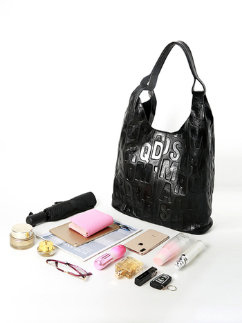 Lusta stílusú táska Női nagy kapacitású ingázó stílusú táska Valódi bőr válltáska Hónalj rétegű marhabőr levéltáska