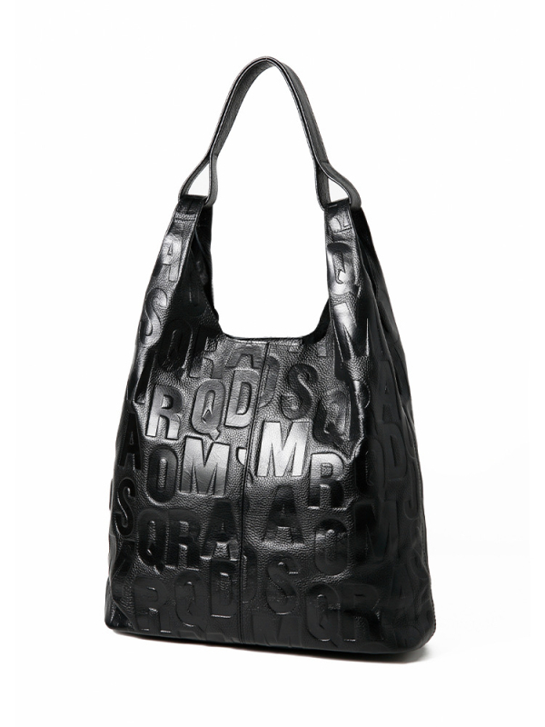 Lusta stílusú táska Női nagy kapacitású ingázó stílusú táska Valódi bőr válltáska Hónalj rétegű marhabőr levéltáska