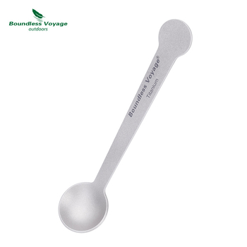Biwei Pure Titanium Coffee Spoon Mini Ultra Light Portable White Sugar Baking Spoon Titanium Tableware