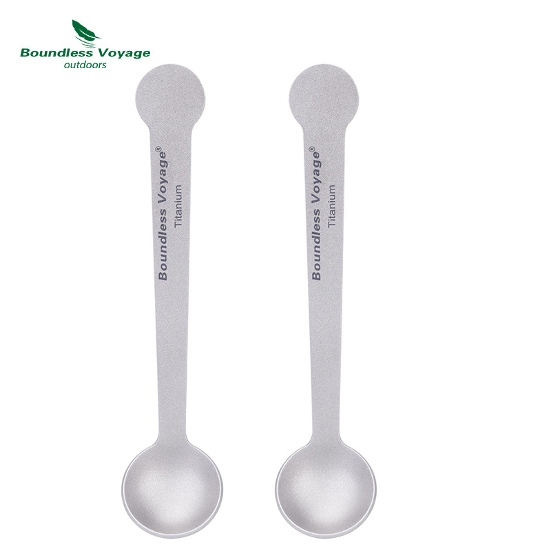 Biwei Pure Titanium Coffee Spoon Mini Ultra Light Portable White Sugar Baking Spoon Titanium Tableware