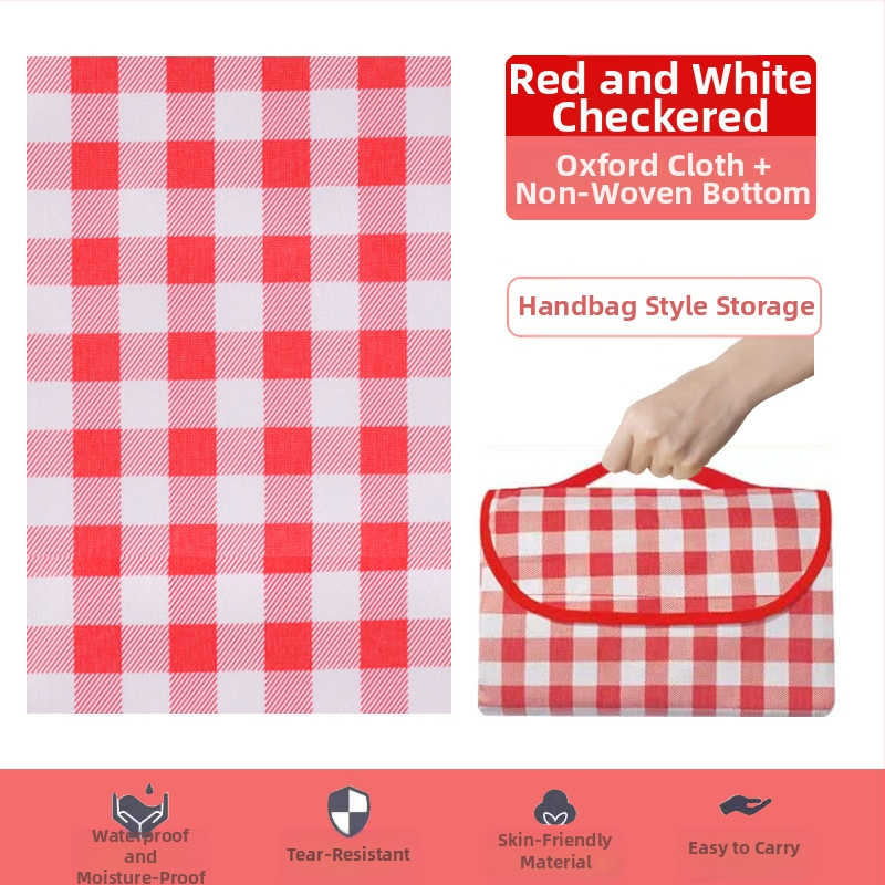 Piknikumatt Niiskuskindel matt Välispiknikumatt Veekindel Paksendatud Oxfordi riie PE Mittekootud Käekott Piknikuriie