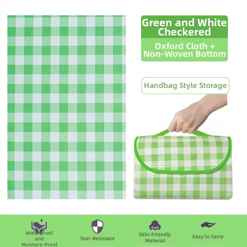 Piknikumatt Niiskuskindel matt Välispiknikumatt Veekindel Paksendatud Oxfordi riie PE Mittekootud Käekott Piknikuriie