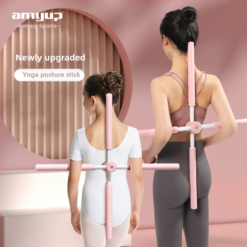 Kryžminės jogos kūno lazda, atvirų pečių grožio lazda, fitneso ir kūno pagalbinė lazda, sporto įranga