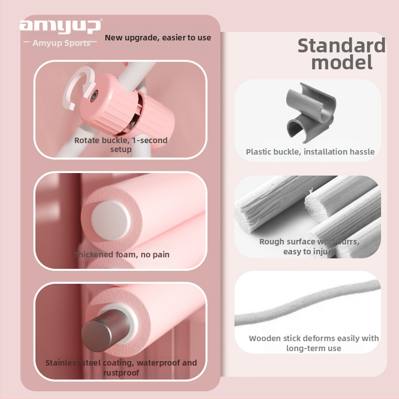 Kryžminės jogos kūno lazda, atvirų pečių grožio lazda, fitneso ir kūno pagalbinė lazda, sporto įranga