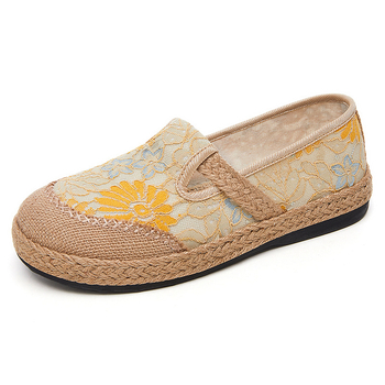 Γυναικεία Παπούτσια 2025 Καλοκαιρινά Νέα Παραδοσιακά Παπούτσια σε Στυλ Εθνικού Στυλ Γυναικεία Παπούτσια Hanfu Χονδρική Dropshipping Slip-On Αναπνέοντα Casual Παπούτσια