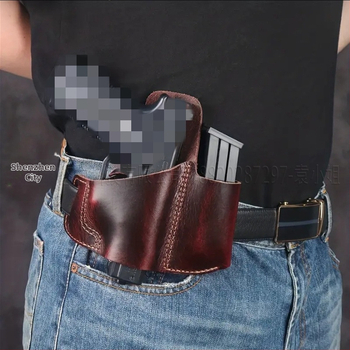 Prie juosmens tvirtinamas šaudymo ginklo dėklas, karvės odos pistoleto dėklas, skirtas naudoti lauke, taktinis 1911 pistoleto dėklas, dėtuvės dėklas, juosmens greito ištraukimo dėklas