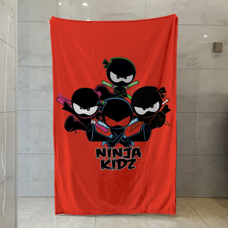 Ninja Kidz Kis Ninja Perifériás Egyoldalas Flanel Takaró, Meleg Kanapétakaró, Puha