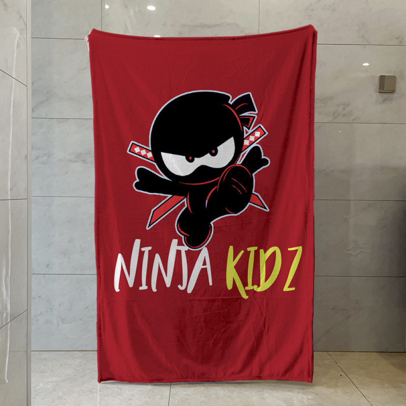 Ninja Kidz Kis Ninja Perifériás Egyoldalas Flanel Takaró, Meleg Kanapétakaró, Puha