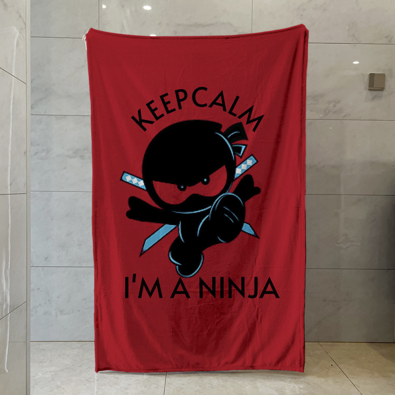 Ninja Kidz Kis Ninja Perifériás Egyoldalas Flanel Takaró, Meleg Kanapétakaró, Puha