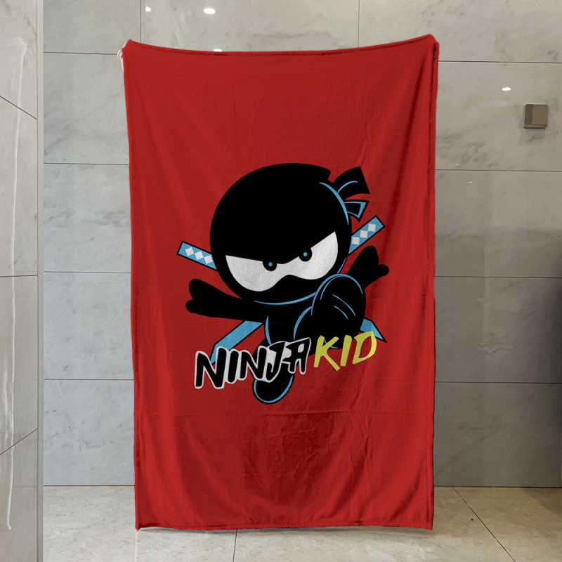Ninja Kidz Kis Ninja Perifériás Egyoldalas Flanel Takaró, Meleg Kanapétakaró, Puha
