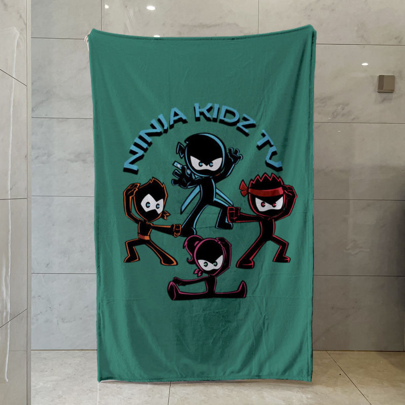 Ninja Kidz Kis Ninja Perifériás Egyoldalas Flanel Takaró, Meleg Kanapétakaró, Puha