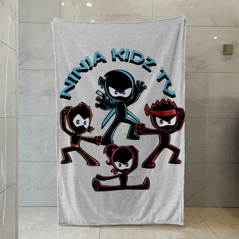 Ninja Kidz Kis Ninja Perifériás Egyoldalas Flanel Takaró, Meleg Kanapétakaró, Puha