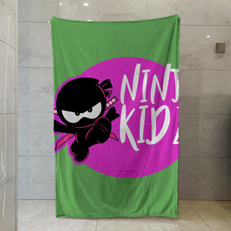 Ninja Kidz Kis Ninja Perifériás Egyoldalas Flanel Takaró, Meleg Kanapétakaró, Puha