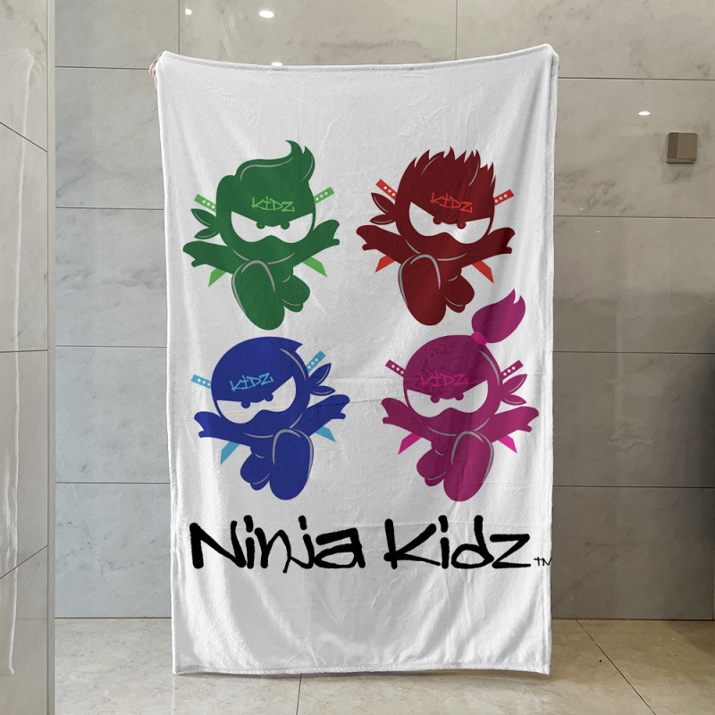 Ninja Kidz Kis Ninja Perifériás Egyoldalas Flanel Takaró, Meleg Kanapétakaró, Puha