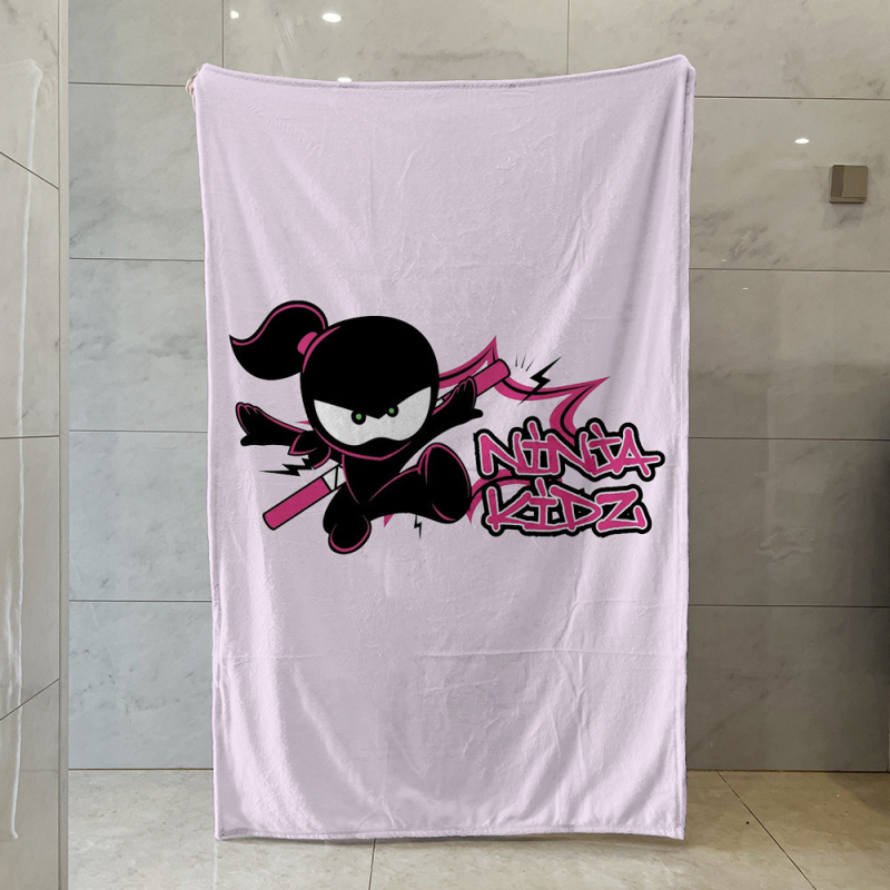 Ninja Kidz Kis Ninja Perifériás Egyoldalas Flanel Takaró, Meleg Kanapétakaró, Puha