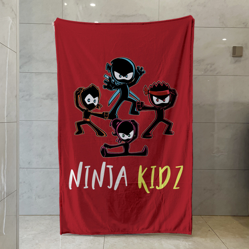 Ninja Kidz Kis Ninja Perifériás Egyoldalas Flanel Takaró, Meleg Kanapétakaró, Puha