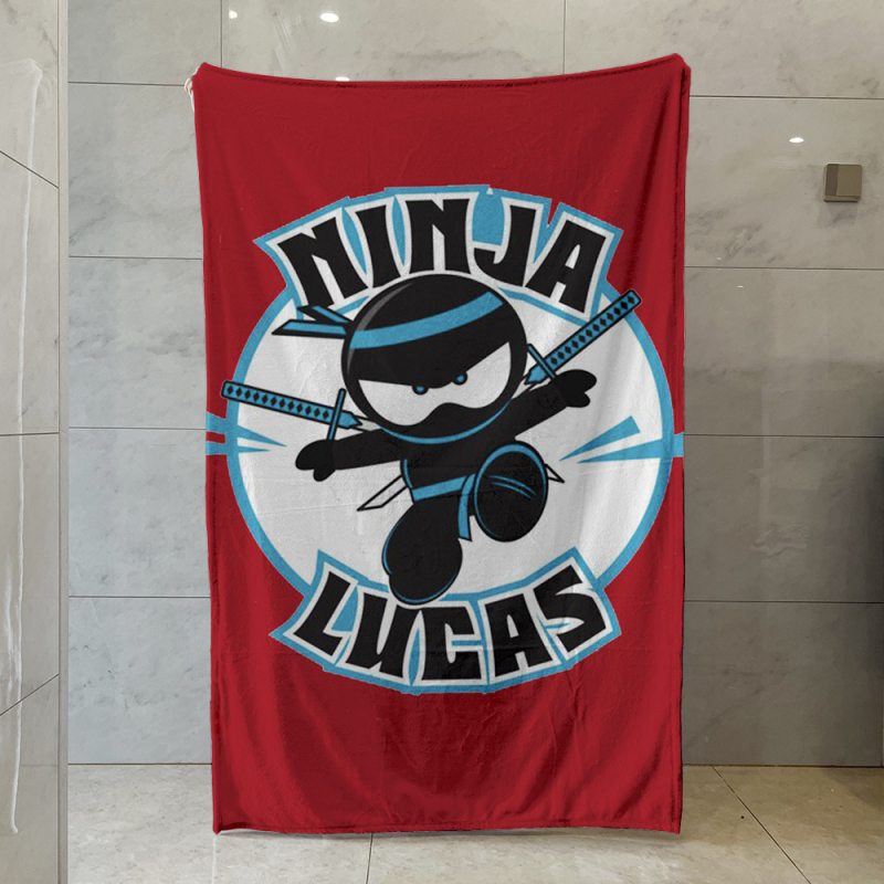 Ninja Kidz Kis Ninja Perifériás Egyoldalas Flanel Takaró, Meleg Kanapétakaró, Puha