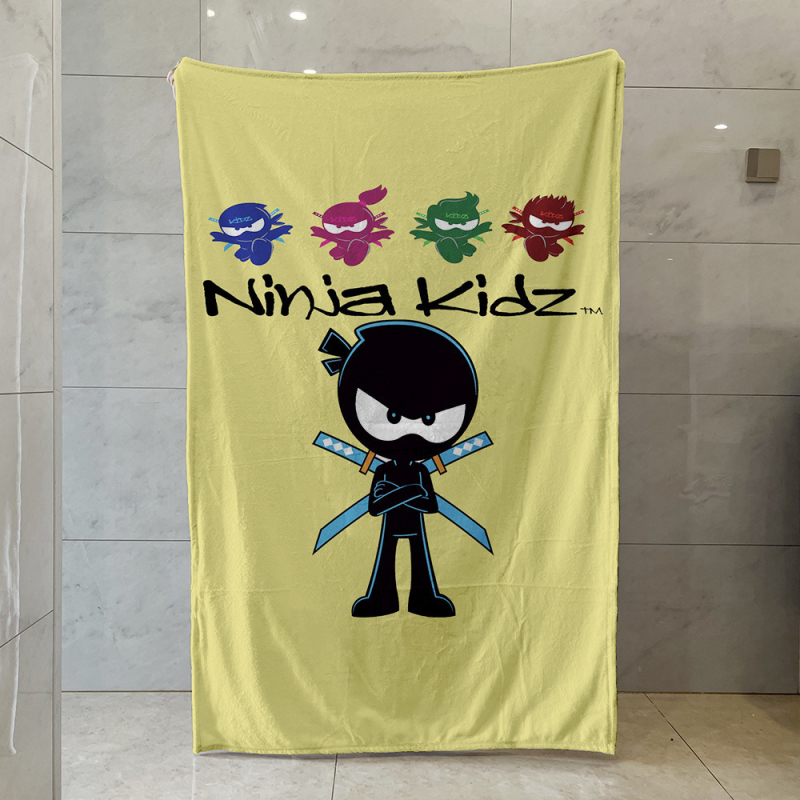 Ninja Kidz Kis Ninja Perifériás Egyoldalas Flanel Takaró, Meleg Kanapétakaró, Puha