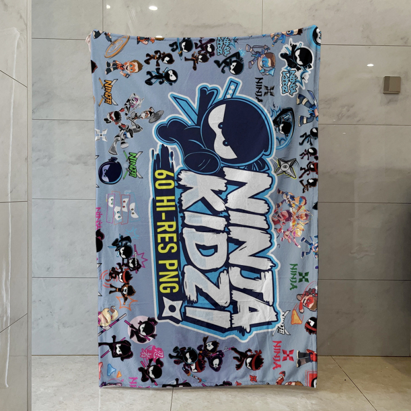 Ninja Kidz Kis Ninja Perifériás Egyoldalas Flanel Takaró, Meleg Kanapétakaró, Puha
