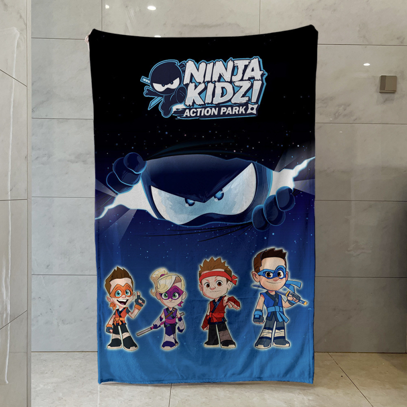 Ninja Kidz Kis Ninja Perifériás Egyoldalas Flanel Takaró, Meleg Kanapétakaró, Puha