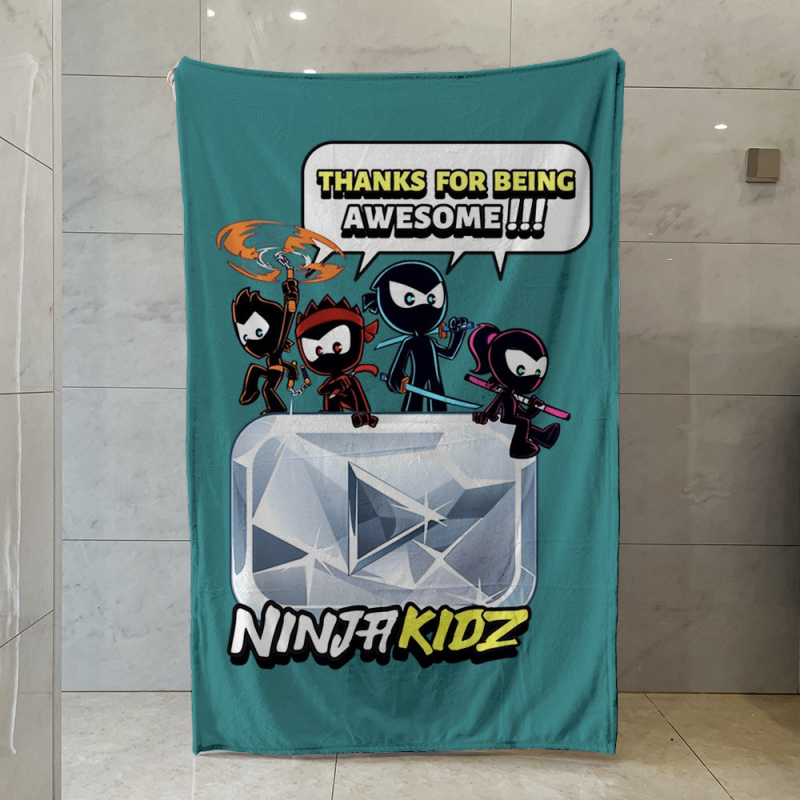 Ninja Kidz Kis Ninja Perifériás Egyoldalas Flanel Takaró, Meleg Kanapétakaró, Puha