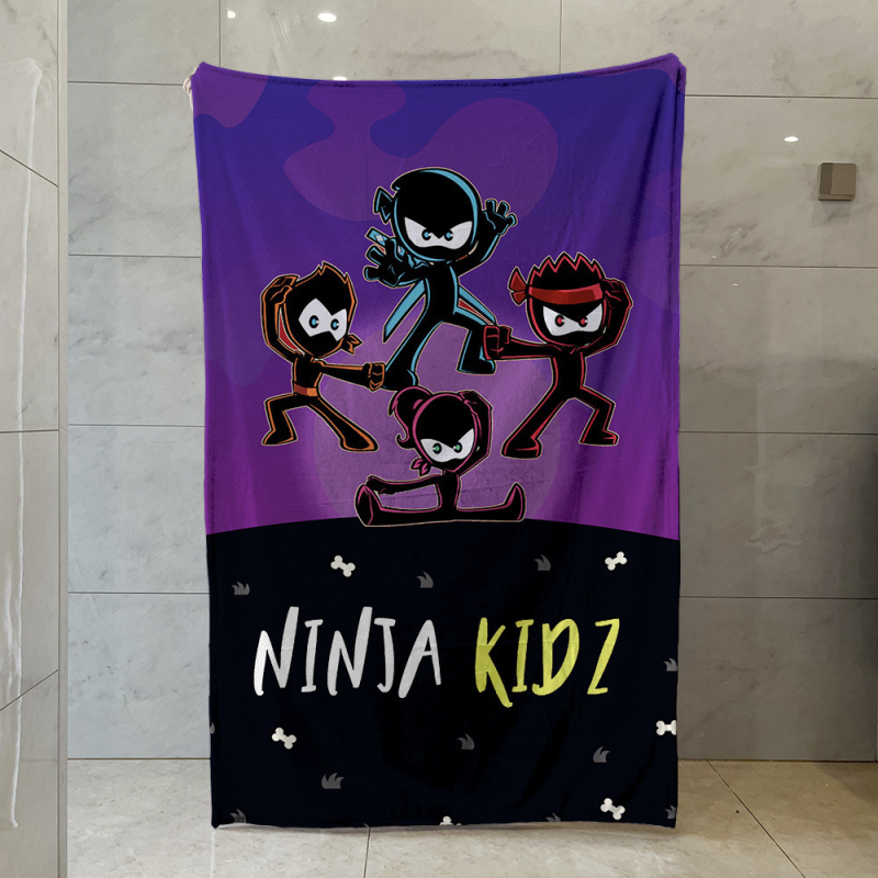 Ninja Kidz Kis Ninja Perifériás Egyoldalas Flanel Takaró, Meleg Kanapétakaró, Puha