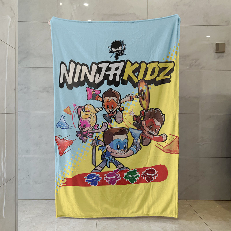 Ninja Kidz Kis Ninja Perifériás Egyoldalas Flanel Takaró, Meleg Kanapétakaró, Puha