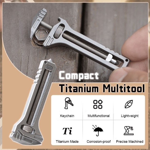 Kompaktne titaanist multitööriist avatud pudeli mõõtevõti
