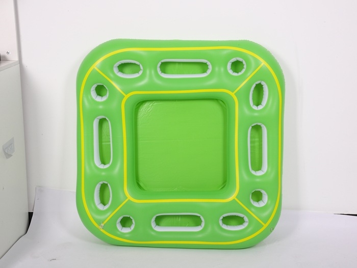 Uus pitsa ujuv rida täispuhutav PVC täiskasvanutele mõeldud vee lamamistool suur paksendatud meelelahutuslik ujuvvoodi kinnitus foto